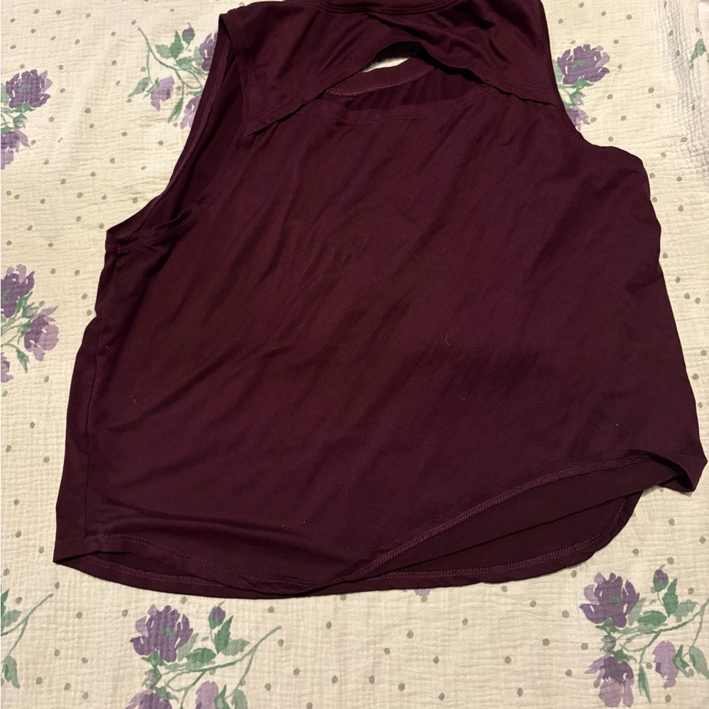 Sleeveless Burgundy Top